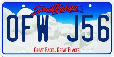 SD license plate 0FWJ56
