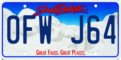 SD license plate 0FWJ64