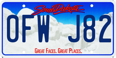 SD license plate 0FWJ82