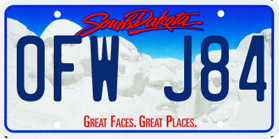 SD license plate 0FWJ84