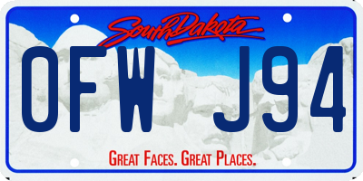 SD license plate 0FWJ94