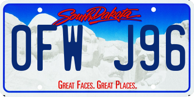 SD license plate 0FWJ96