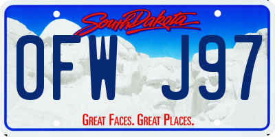 SD license plate 0FWJ97