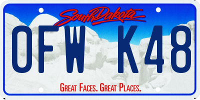 SD license plate 0FWK48