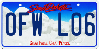 SD license plate 0FWL06