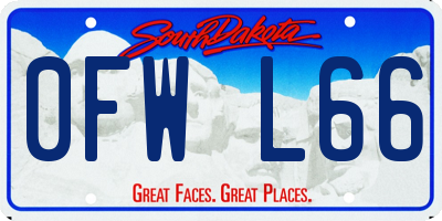 SD license plate 0FWL66