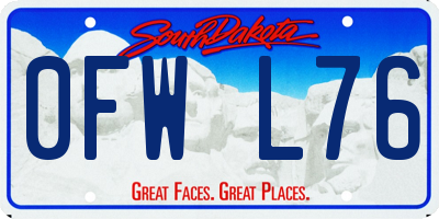 SD license plate 0FWL76