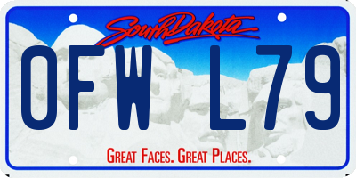 SD license plate 0FWL79