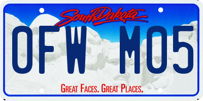 SD license plate 0FWM05