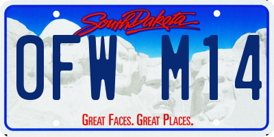SD license plate 0FWM14