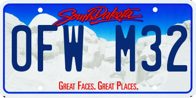 SD license plate 0FWM32
