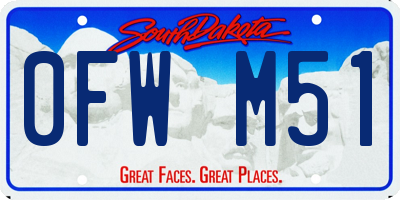 SD license plate 0FWM51