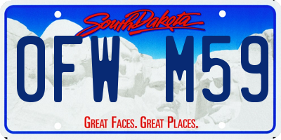 SD license plate 0FWM59