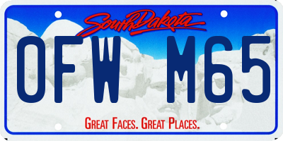 SD license plate 0FWM65