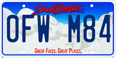 SD license plate 0FWM84