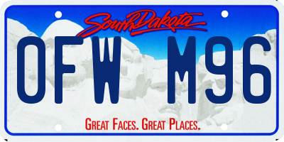 SD license plate 0FWM96