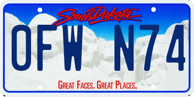 SD license plate 0FWN74