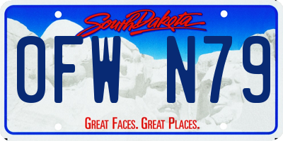 SD license plate 0FWN79
