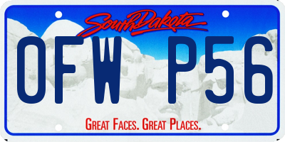 SD license plate 0FWP56