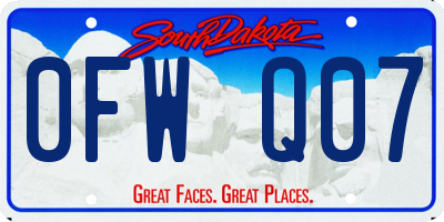 SD license plate 0FWQ07