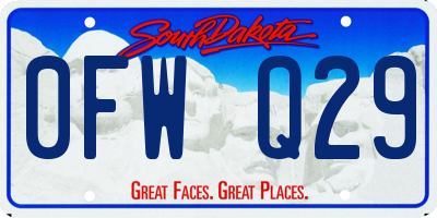 SD license plate 0FWQ29