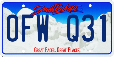 SD license plate 0FWQ31