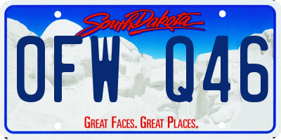 SD license plate 0FWQ46