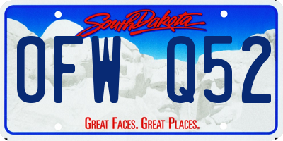 SD license plate 0FWQ52