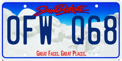 SD license plate 0FWQ68