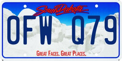 SD license plate 0FWQ79