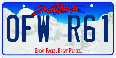 SD license plate 0FWR61