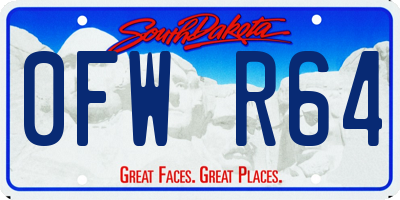 SD license plate 0FWR64