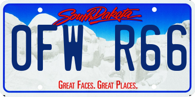 SD license plate 0FWR66