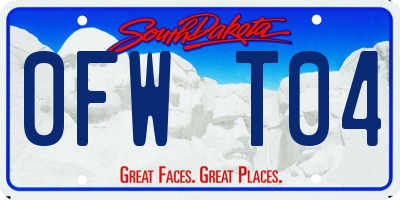 SD license plate 0FWT04