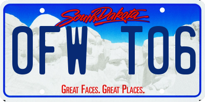 SD license plate 0FWT06