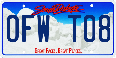 SD license plate 0FWT08