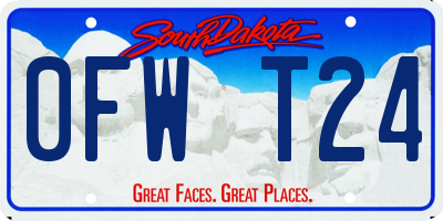SD license plate 0FWT24