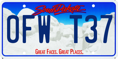 SD license plate 0FWT37