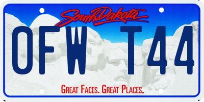SD license plate 0FWT44