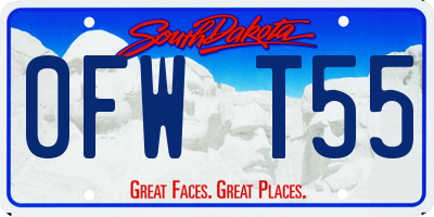 SD license plate 0FWT55