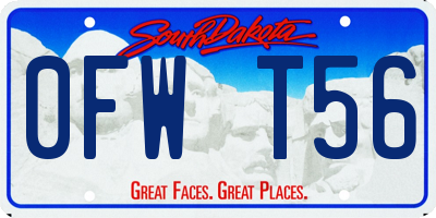 SD license plate 0FWT56