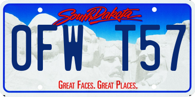 SD license plate 0FWT57