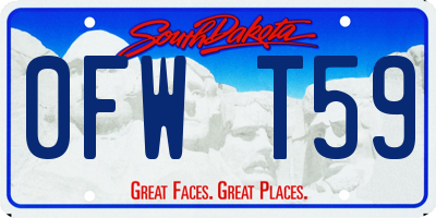 SD license plate 0FWT59