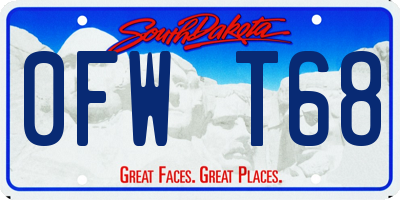 SD license plate 0FWT68