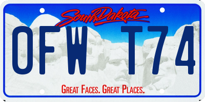 SD license plate 0FWT74