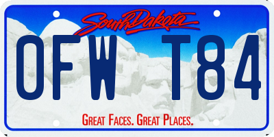 SD license plate 0FWT84