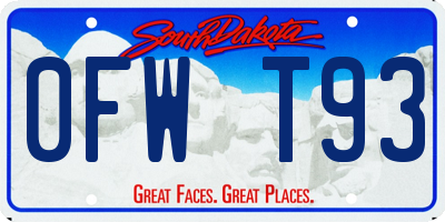 SD license plate 0FWT93