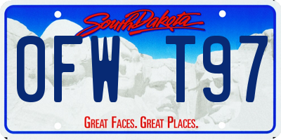 SD license plate 0FWT97