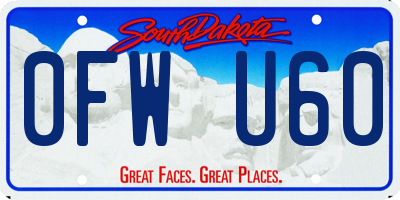 SD license plate 0FWU60
