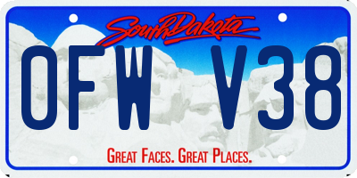 SD license plate 0FWV38